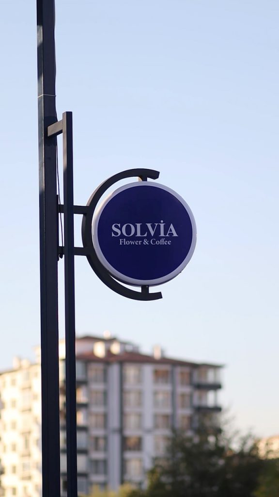 Solvia Flower Malatya çiçekçi ve cafe tabelası, Güngör Caddesi